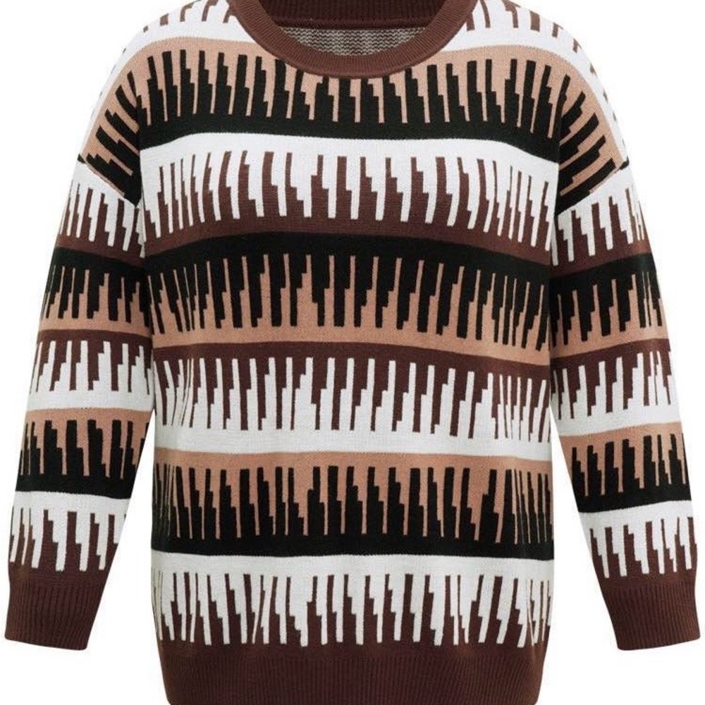 BloomChic Multicolor Geometric Sweater - Picture 10 of 10